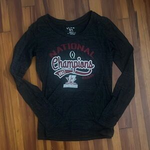 NWT 🏈 Alabama Crimson Tide 2017 National Champions Long Sleeve Top S